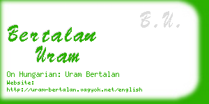 bertalan uram business card